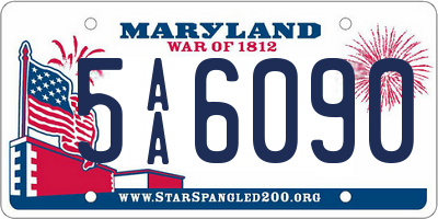 MD license plate 5AA6090