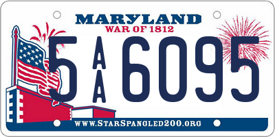 MD license plate 5AA6095