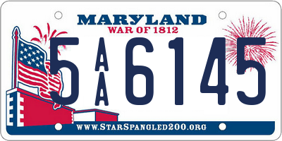 MD license plate 5AA6145