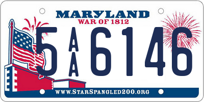 MD license plate 5AA6146