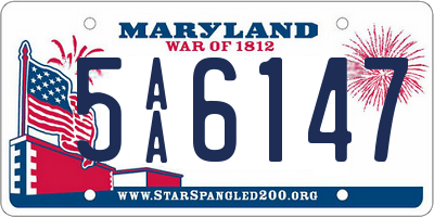 MD license plate 5AA6147