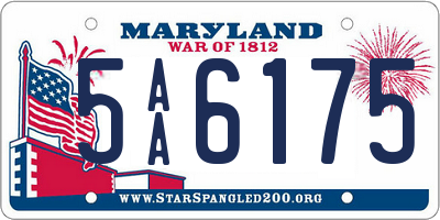 MD license plate 5AA6175