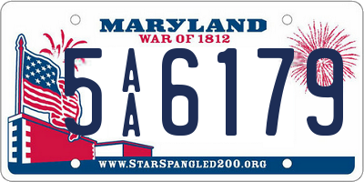 MD license plate 5AA6179