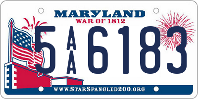 MD license plate 5AA6183