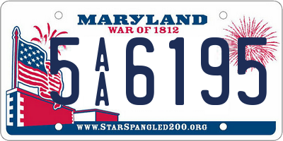 MD license plate 5AA6195