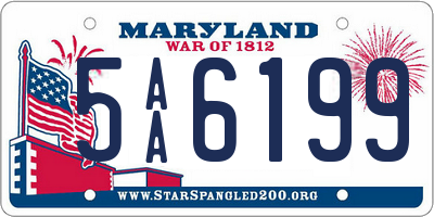 MD license plate 5AA6199