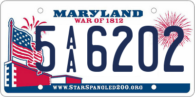 MD license plate 5AA6202