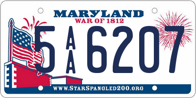 MD license plate 5AA6207