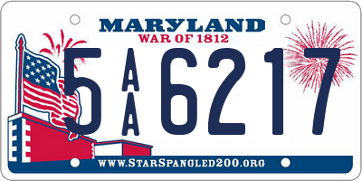 MD license plate 5AA6217