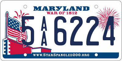 MD license plate 5AA6224