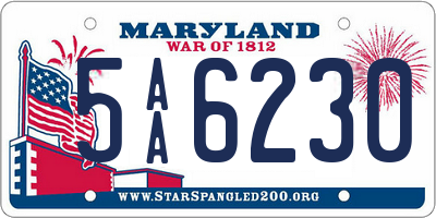 MD license plate 5AA6230