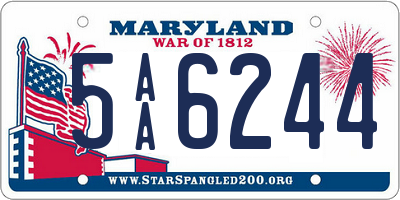 MD license plate 5AA6244