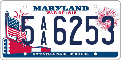 MD license plate 5AA6253