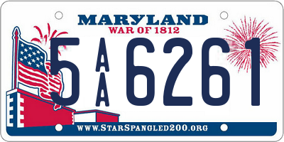 MD license plate 5AA6261