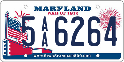 MD license plate 5AA6264