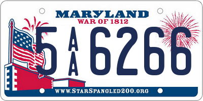 MD license plate 5AA6266