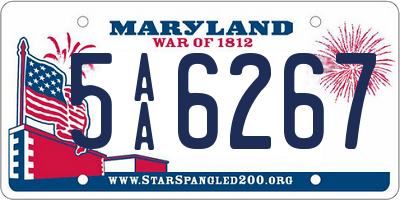 MD license plate 5AA6267