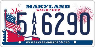 MD license plate 5AA6290