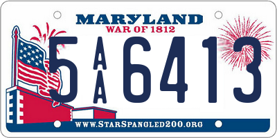 MD license plate 5AA6413