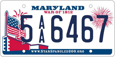 MD license plate 5AA6467