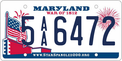 MD license plate 5AA6472