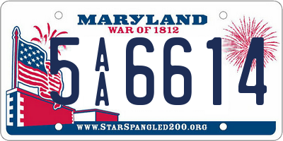 MD license plate 5AA6614