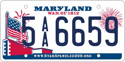 MD license plate 5AA6659
