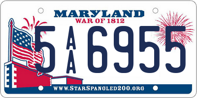 MD license plate 5AA6955
