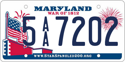 MD license plate 5AA7202