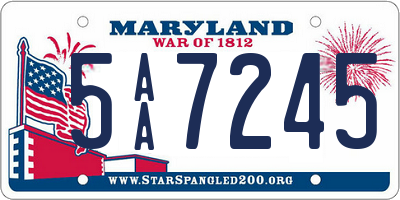 MD license plate 5AA7245