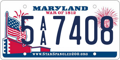 MD license plate 5AA7408