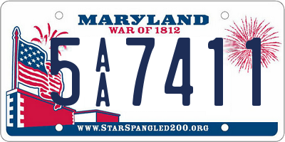 MD license plate 5AA7411