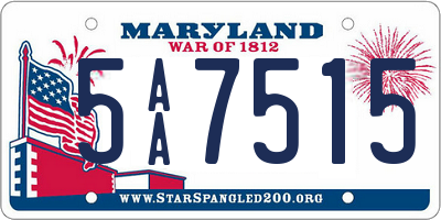 MD license plate 5AA7515