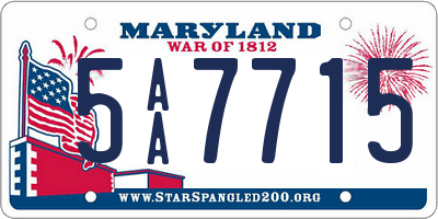 MD license plate 5AA7715