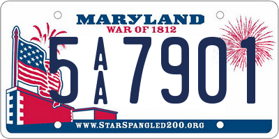 MD license plate 5AA7901