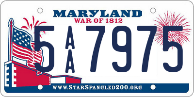 MD license plate 5AA7975