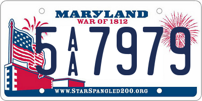 MD license plate 5AA7979