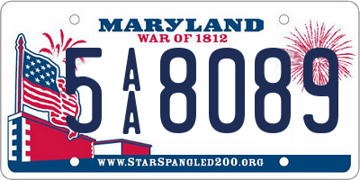 MD license plate 5AA8089