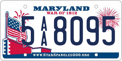 MD license plate 5AA8095