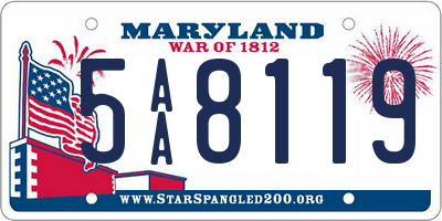 MD license plate 5AA8119