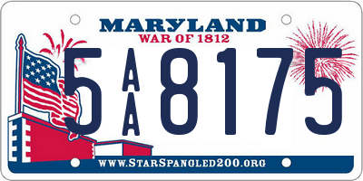 MD license plate 5AA8175