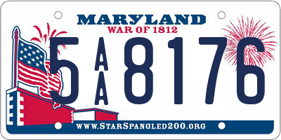 MD license plate 5AA8176