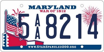 MD license plate 5AA8214