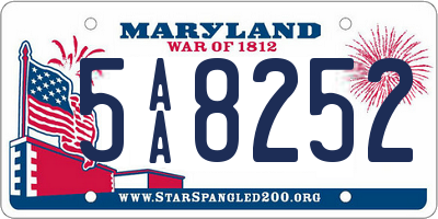 MD license plate 5AA8252