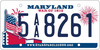 MD license plate 5AA8261