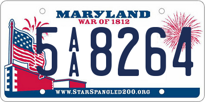 MD license plate 5AA8264