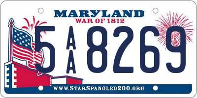 MD license plate 5AA8269