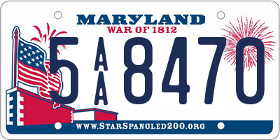 MD license plate 5AA8470