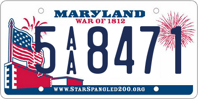 MD license plate 5AA8471