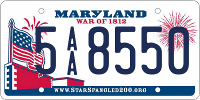 MD license plate 5AA8550